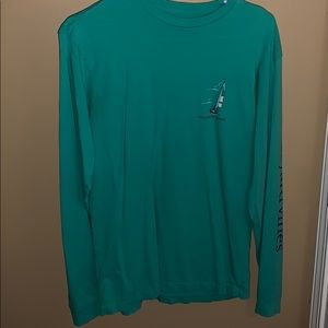 Teal long sleeve Vineyard Vine T-shirt